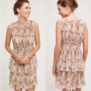 🌸 Anthropologie HD in Paris Floral Ruffle Pleated Cottagecore Dress XL